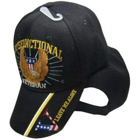 New Black Dysfunctional Veteran Hat Baseball Ball Cap Military Armed Forces