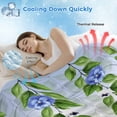 thumbnail image 3 of Spring Flowers Cooling Blanket,Lightweight Breathable Summer Throw Blanket with Double Sided Cold Effect,Summer Botanical Butterfly Watercolor Picnic Blankets Bed Sheet for Hot Sleepers 30"x40", 3 of 8