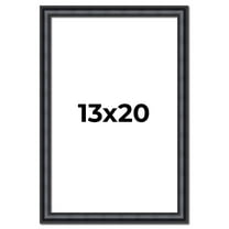 13x20 Frame Black Real Wood Picture Frame Width 1.25 inches | Interior Frame Depth 0.5 inches |