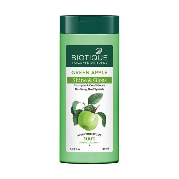 Biotique Bio Green Apple Fresh Daily Purifying Shampoo and Conditioner for Oily Scalp and Hair 180ml