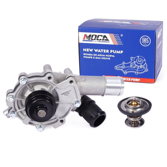 MOCA AUTOPARTS Water Pump w/ Thermostat Fit for 2006-2009 Ford Fusion 3.0L & 2006-2009 Mercury Milan 3.0L & 2003-2008 Mazda 6 3.0L