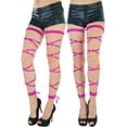 thumbnail image 7 of ToBeInStyle Women's Shiny Criss Cross Garter Leg Wrap Set - Hot Pink, 7 of 7