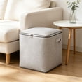 thumbnail image 4 of Usloyux Sac de Rangement Pliable en Non-Tissé à Motifs d'Arêtes de Poisson, Sac Fourre-Tout Organisateur Portable avec Poignée, Contenant pour Lessive de Garde-Robe et Chambre à Coucher, Bacs de Rangement Pliables pour l'Organisation à la Maison et le Voyage, 4 of 6