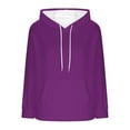 thumbnail image 5 of JUSLIO Womens Hoodies Solid with Pockets Shoulder Drop Fleece Long Sleeved Hooded Sweatshirts, 5 of 5