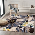 thumbnail image 6 of World Rug Gallery Modern Bright Flowers Non-Slip Area Rug - Cream 6'6"x6'6", 6 of 8