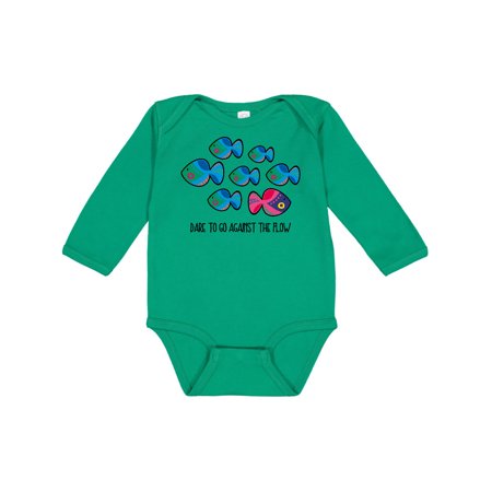 

Inktastic Against The Flow Gift Baby Girl Long Sleeve Bodysuit