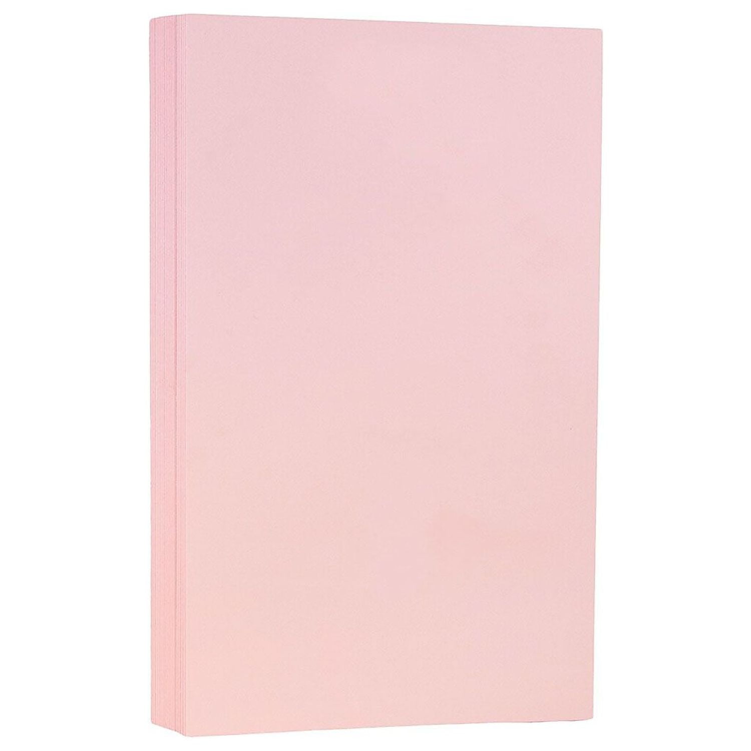 JAM Paper Legal Cardstock, 8 1/2 x 14, 80lb Baby Pink, 50 per Pack
