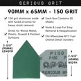thumbnail image 3 of Hojas de lijado Serious Grit, grano 150, triangulares de 90 mm x 65 mm, 50 unidades, 3 of 5