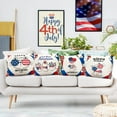 thumbnail image 5 of 4th of July Decorations Pillow Covers 18x18 Independence Day Memorial Day Set of 4 American Flag Stars and Cute Cats Throw Pillow Covers USA Freedom Pillows Decor, 5 of 7