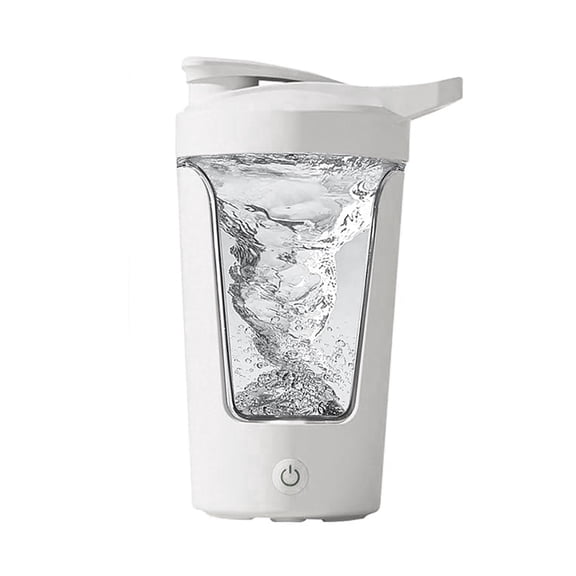 Gentleshark Electric Shaker Bottle for Protein ,Rechargeable Drink Mixer Cup for Coffee Milk Mixing,White