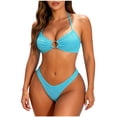 thumbnail image 2 of Traje de baño tankini de mujer de color liso con tirantes, bañador tipo bikini de dos piezas, traje de baño dividido, traje de baño de dos piezas para mujer, trajes de baño tankini para mujer, traje d, 2 of 9