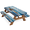 Multicolor 1, variant on ADECORIVY Sunflower Bee Picnic Table Cover with Bench Covers, Waterproof Vintage Farm Seasonal Outdoor Camping Tablecloth, Windproof Elastic Fitted Table Cover, 72 Inch 3PCS