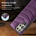 thumbnail image 5 of Allytechgroup Phone Case for Samsung Galaxy S22 Ultra - PU Leather Samsung Galaxy S22 Ultra Case with Card Holder, RFID Blocking, Compatible with Magsafe, Stand Feature & Shockproof Protection, Purple, 5 of 9
