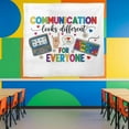 thumbnail image 3 of ViciArt Communication Looks Different Tapestry – 30"x40" Polyester Classroom Wall Hanging, Inclusive AAC & ASL Decor, 3 of 4