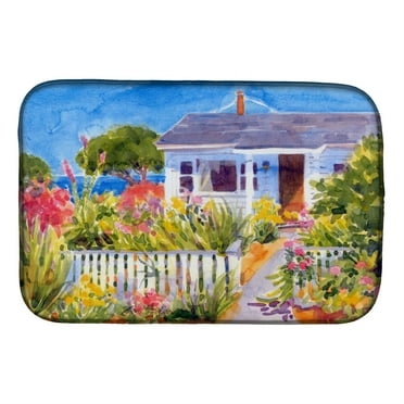 Caroline's Treasures Seaside Beach Cottage Dish Drying Mat