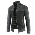 thumbnail image 6 of Casual Men Autumn Zip Thick Knitted Sweater Pockets Warm Slim Cardigan Coat, 6 of 8