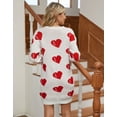 thumbnail image 4 of Valentines Day Sweater Dresses for Women Wrap Hip Slim Fit Cute Heart Sweaters Crew Neck Mid-Length Dress Shermie, 4 of 6