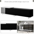 thumbnail image 5 of Harper & Bright Designs Modern TV Stand for 80+Inch TVs, Entertainment Center Media Console Storage Cabinet with 3 Drawers, Adjustable Feet and Open Shelf, Ideal for Living Room, Black, 5 of 13