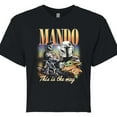 thumbnail image 3 of Star Wars - The Mandalorian Mando Bootleg  - Juniors Cropped Short Sleeve Graphic T-Shirt, 3 of 5