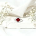 thumbnail image 4 of Rosec Jewels Lab Grown Ruby Engagement Ring with Halo - Round Ruby Ring for Women - AAAA Quality Certified - with Jewelry Box, 925 Sterling Silver, US 4.00, 4 of 8