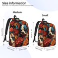thumbnail image 3 of KLL Vintage Colorful Flower French Bulldog Print Travel Laptop Backpack - College Backpack Business Work Bag Nurse Bag Casual Daypack for Weekender Business Hiking -Medium, 3 of 6