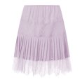 thumbnail image 7 of Women Lace Mini Skirt Low Rise Ruffle Pleated Layered Flowy Underskirt for Going Our Party Club, 7 of 7