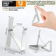 thumbnail image 5 of ZOURIH Tablecloth Clip - 12 Pack Stainless Steel, Rust Proof Table Clips for Home, Restaurants, Picnic, Party, Dining Tables - Fits Up to 1.8 inch Thick Tables,Silver, 5 of 5