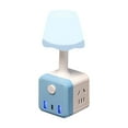 thumbnail image 1 of Lampe de Chevet pour Chambre Prise Domestique Intégrée Petite Veilleuse Convertisseur Multifonction Prise USB, 1 of 4