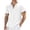 White, variant on Linen Shirts for Men 2026 Summer Short Sleeve Casual Loose Raw Edge Henley T Shirts Lightweight Beach Vacation Shirt