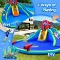 thumbnail image 4 of Gymax Inflatable Waterslide Wet & Dry Bounce House w/Upgraded Handrail Blower Excluded, 4 of 10