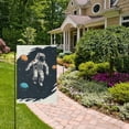 thumbnail image 5 of Astronaut Floating in Space Garden Flag 12"x18" Double-Sided Yard Flags for Outside Outdoor All Seasonal Decoration, 5 of 6