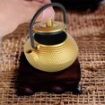 thumbnail image 4 of Cast Iron Teapot, 0.05L Mini Tea Infuser Teapot, Gold Tone,Straight Hook, Pourer, Tea Infuser with Handle, 4 of 5