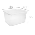 thumbnail image 2 of Caja Organización Sterilite Hecha de Plastico Blanca Translucida con Tapa Color Blanca 19LT, 2 of 4