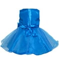 thumbnail image 2 of Xmarks Little Girls Rose Flower Mesh Tull Dress Sleeveless Flower Party Ball Gown Blue 3-4Y, 2 of 3