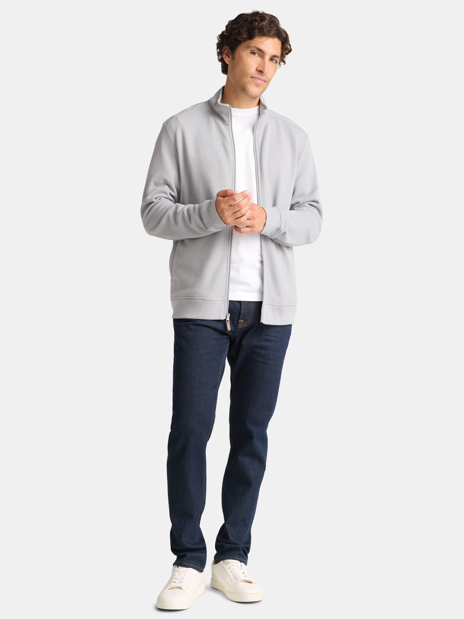 George Men's and Big Men's Full Zip Knit Jacket, Size XS-3XL