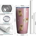 thumbnail image 4 of Pomeranian Design Tumbler Stainless Steel Insulated Travel Coffee Cups with Lid and Straw,Ideal Memorial Gift for Dog Dad/Mom,20oz, 4 of 6