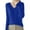 Blue, variant on Women's V Neck Loose Fit Lightweight Sweater, Soft Knit Pullover, Long Sleeve Casual Top, Solid Color Thin Sweater, Everyday Wear Blouse, Comfortable Knitwear Blue L