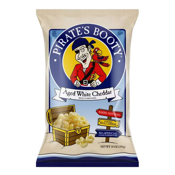 2x-Pirate's Booty Aged White Cheddar Puffs - 10oz