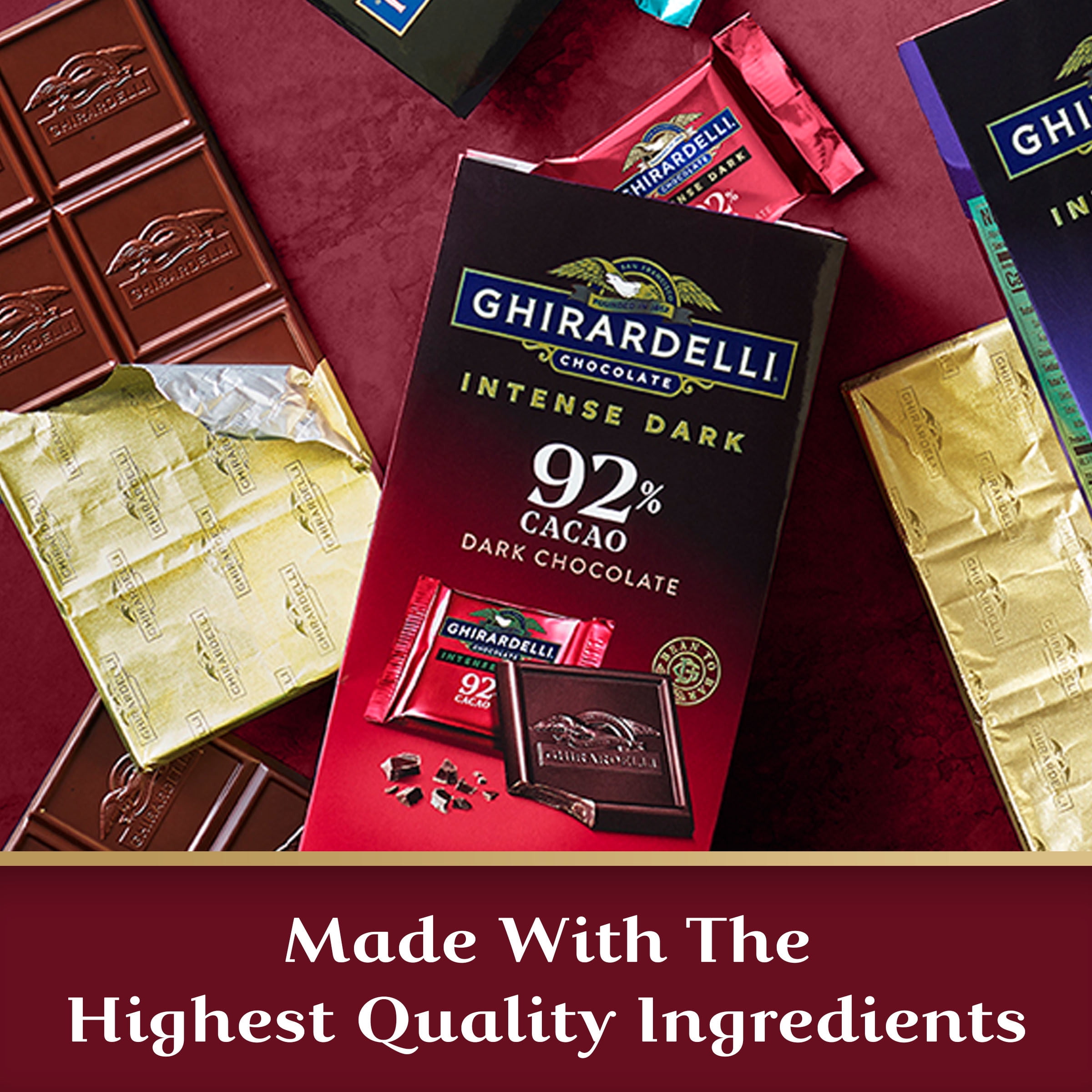Ghirardelli Intense Dark Chocolate Squares Crispy Rice - 4.1 oz bag