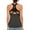 Gray, variant on Women Workout Tank Top Mesh Criss Cross Open Back Athletic Yoga Shirt