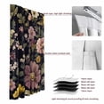 thumbnail image 6 of Botanicals Floral Blackout Curtains for Bedroom/Living Room, Pinch Pleated Black Out Curtains, Garden Seasonal Botanical Blooms Room Darkening Window Drapes with Hooks 2 Panels, 59"x70", 6 of 8