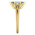 thumbnail image 3 of 1 ctw Solitaire Anniversary Ring for Women | Marquise Cut Blue Moissanite | Hyperallergenic Solid 18K Yellow Gold, 3 of 5