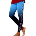 thumbnail image 1 of Gibobby Leggins Termicos Mujer Forro Polar Leggings para mujer Leggings de entrenamiento Pantalones de bloque de color con estampado navideño Leggings elásticos (Azul, L), 1 of 5