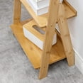thumbnail image 4 of BALANBO 5 Tier Bookshelf & Leaning Ladder Shelf for Display & Storage Rack & Multipurpose Bamboo Organizer Shelves Furniture Home Office,for Living Room, Kitchen, Office  ?Natural?, 4 of 7