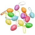 thumbnail image 2 of 6Pcs Pastel Foam Easter Egg Ornaments, Multicolor Confetti Detailed Hanging Decorations, Springtime Home Accessories, B, 2 of 7