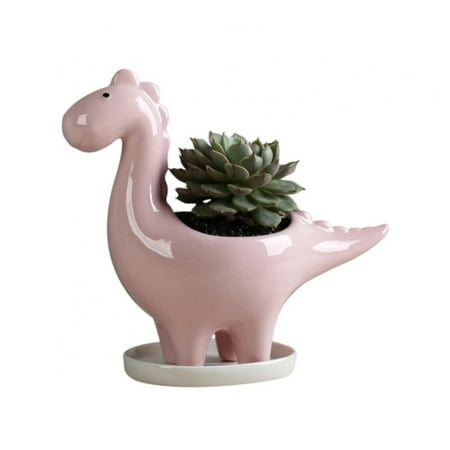 

Dinosaur Succulent Pots Fleshy Ceramic Flower Pot Animal Creative Plant Flowerpot with Drain Hole