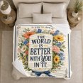 thumbnail image 5 of Thank You Appreciation Floral, Cozy Friendship Quote Scene, Warm Flannel Blanket for Living Room and Reading Nook, Art Lovers Thank You Gift, Artistic Home Decor, 5 of 9