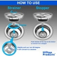 2 Pack Kitchen Sink Strainer and Stopper Combo Basket Replacement for