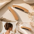thumbnail image 6 of Matte Solid Color Hair Barrettes, Rectangle Spring Hair Clips, Non Slip for Women Girls Daily Hairstyle, Plastic, 2 Pack, 9.5 cm, 6 of 9