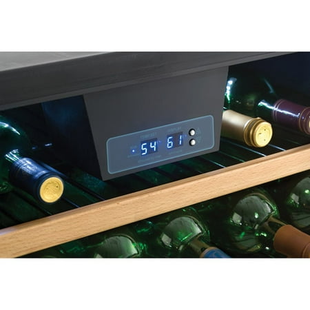 Danby 50-Bottle Designer Wine Cooler, Black and Stainless Steel